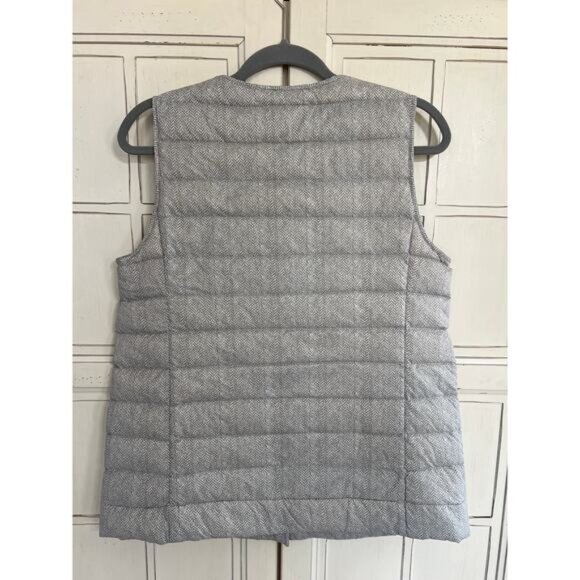 J. Jill size small lightweight down vest beige & white - Picture 3 of 4
